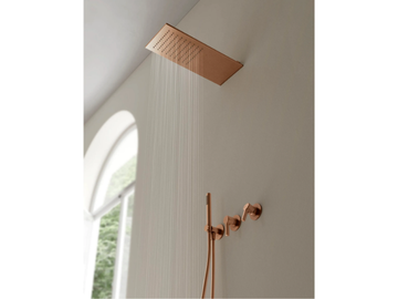 AURELIA - Brass shower set with hand shower with overhead shower by Rubinetterie Treemme - view 2